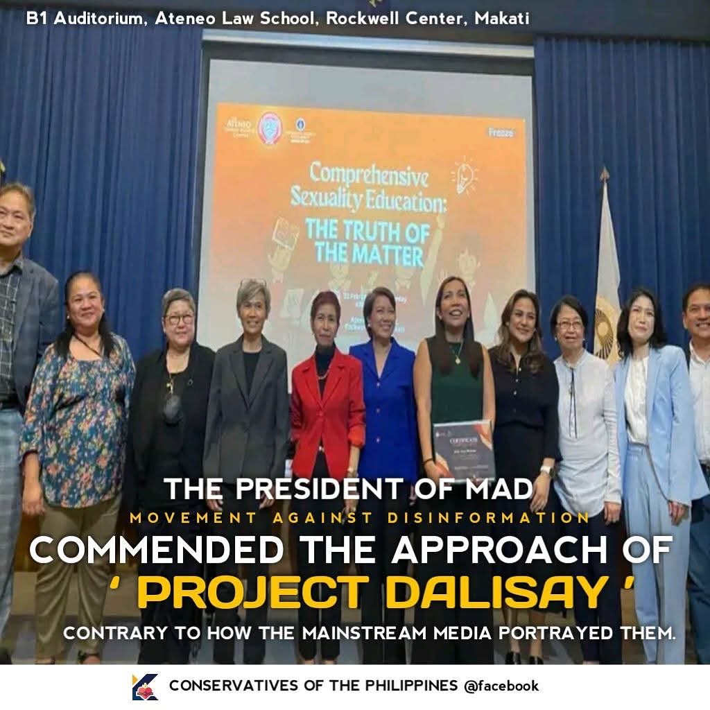 The President of Movement Against Disinformation, Tony La ViΓ±a applaud the panels and concluded a goodβbalanced viewpoints on the recent forum on Comprehensive Sexuality Education between the Project Dalisay and Progressive advocates.